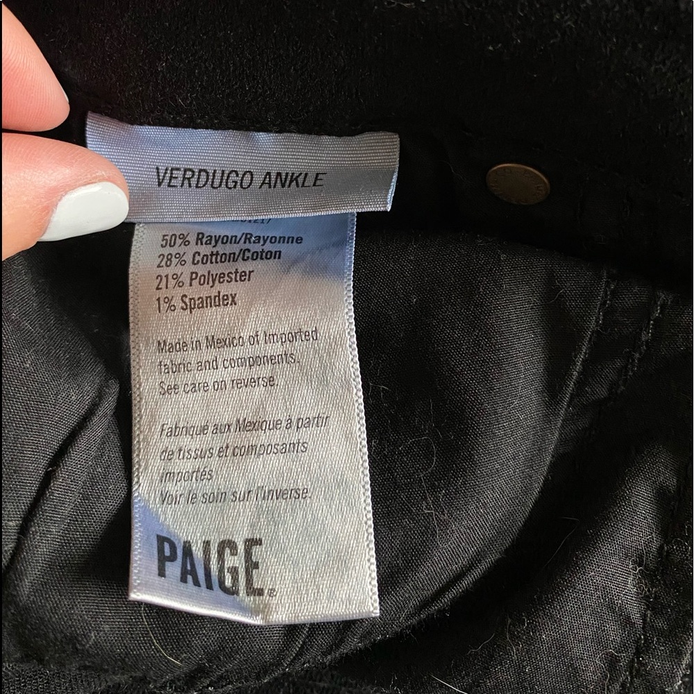 NWOT Paige Verdugo ankle destructed black jeans - Picture 11 of 11